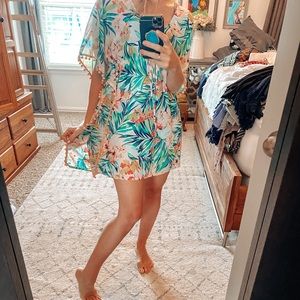 Tropical swimsuit cover up